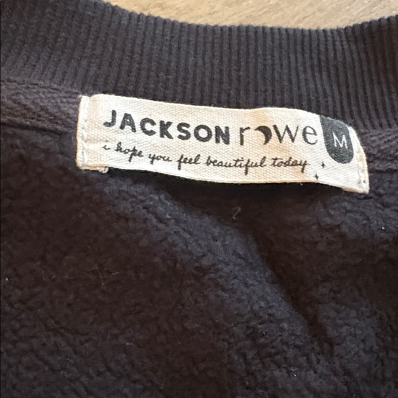 Jackson Rowe Black V Neck Sweater Oversized Women’s Medium - Picture 2 of 8